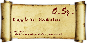 Osgyáni Szabolcs névjegykártya