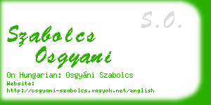 szabolcs osgyani business card